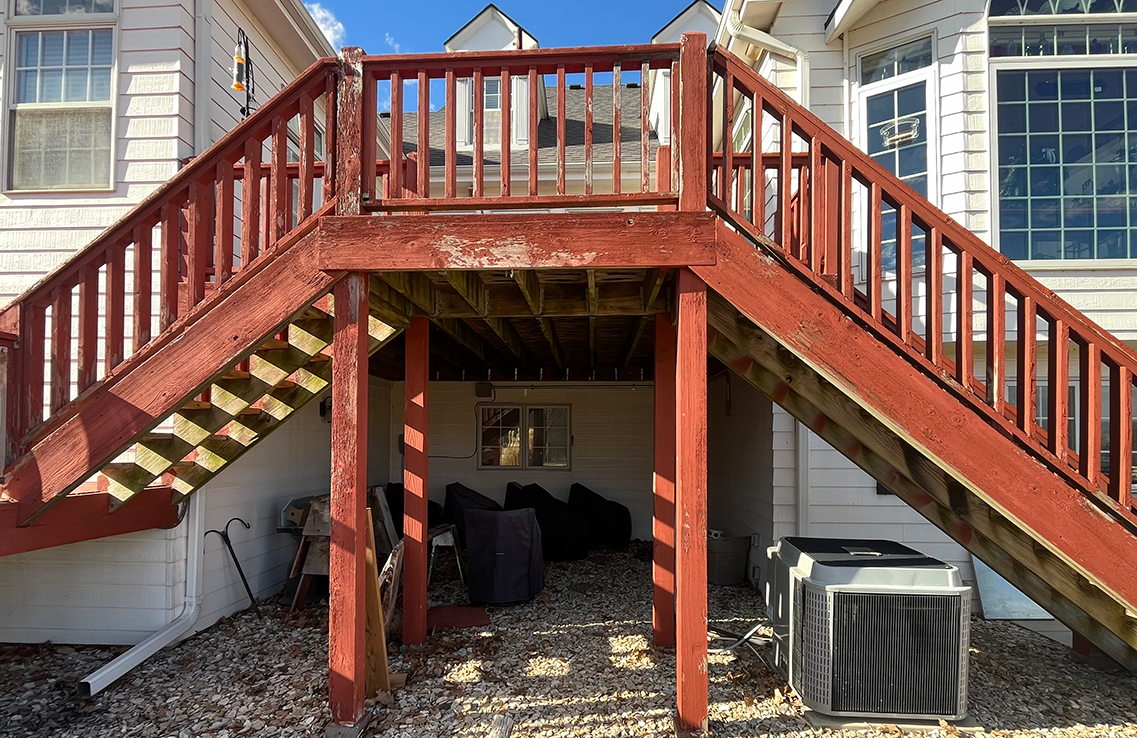 Custom Deck Build Before